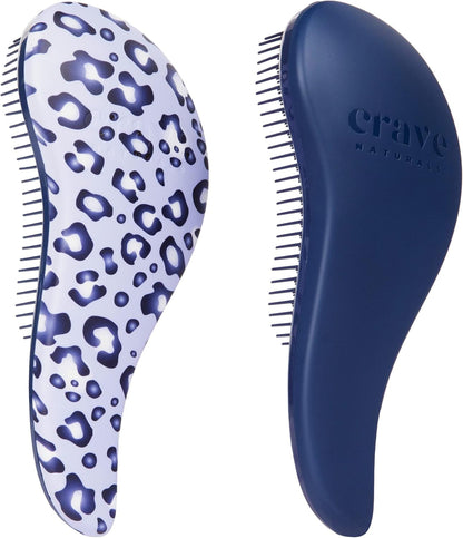 Glide Thru Detangling Hair Brush for Women and Kids - 7.5X3-Inch Hair Detangler Brush for Wet or Dry, Curly and Straight Hair - Ergonomic Design, Detangling, and Styling Comb - Purple
