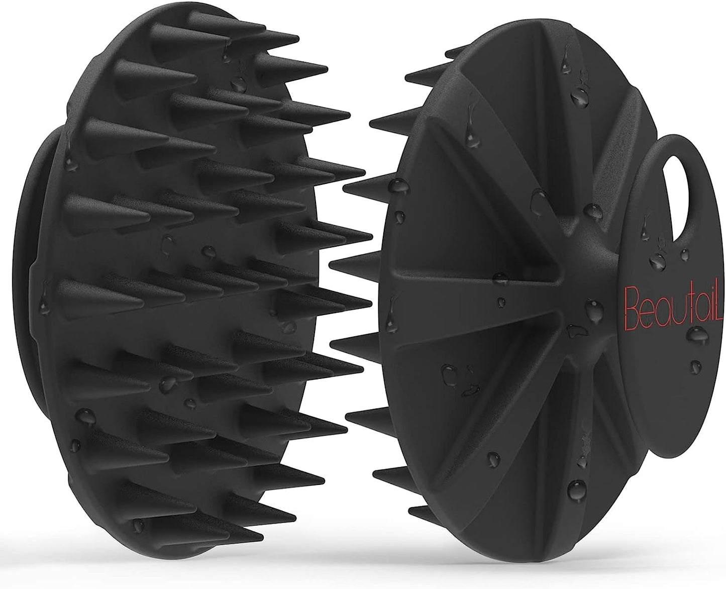 Silicone Body Scrubber Shower Bath Wash Brush Gentle Exfoliating Scrub Cleansing Loofah for Women Men Baby Sensitive Skin, Easy to Clean, Lather Nicely, More Hygienic, 1 Pack, Black