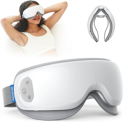 Ultra-Quiet Eye Massager with Heat, Valentine'S Day Birthday New Year Gifts, Lightweight Heated Eye Mask for Migraines, Face Massager for Dry Eyes Relax Reduce Strain Improve Sleep Eyeris Zen
