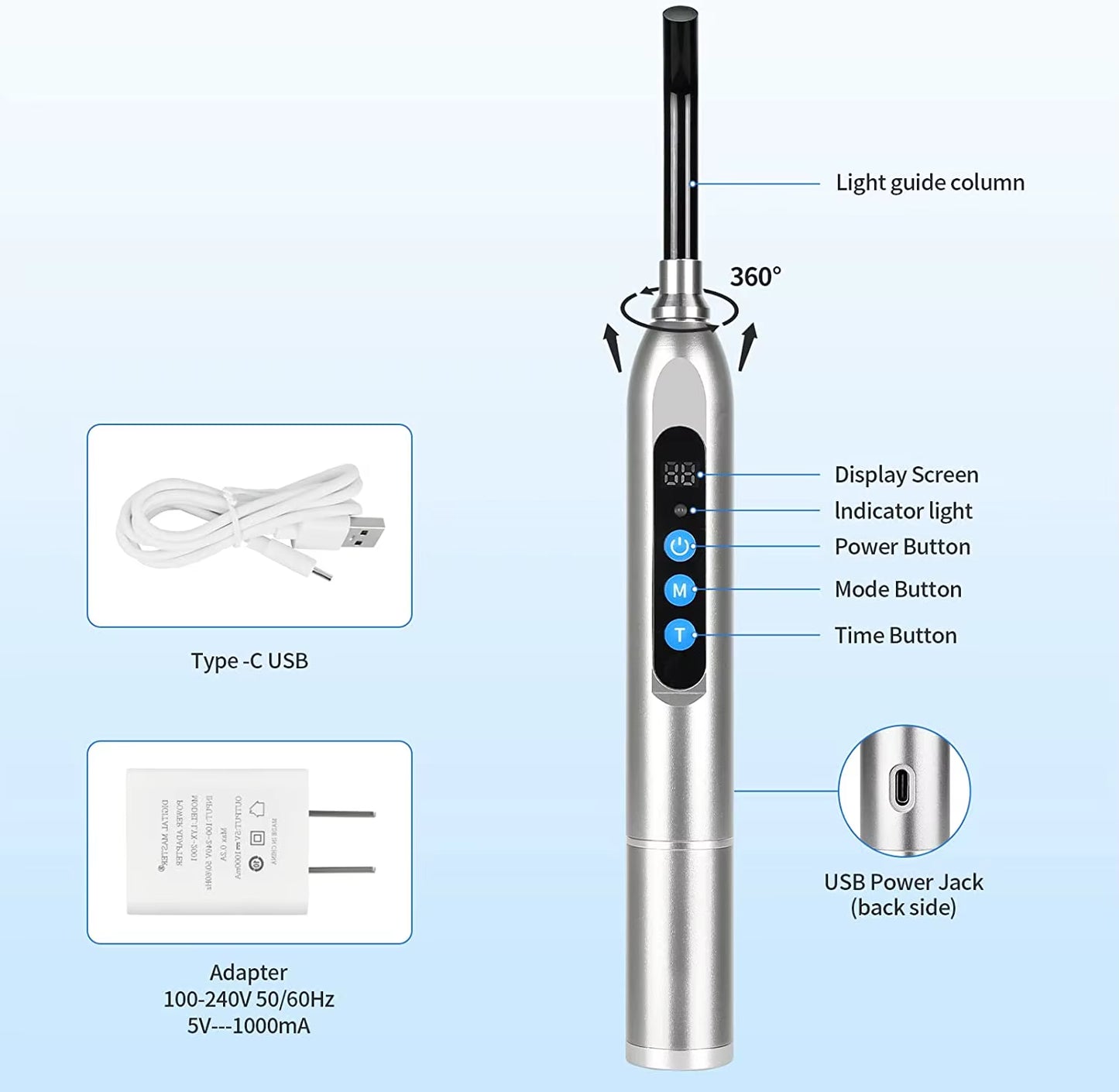 Red Light Therapy for Cold Sore Canker Sore 660Nm 850Nm near Infrared LED Light Therapy Device Narrow Beam for Oral Sore Problem