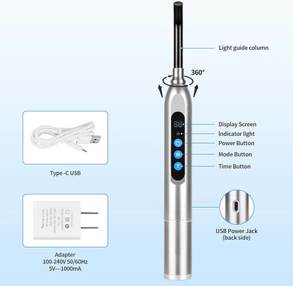 Red Light Therapy for Cold Sore Canker Sore 660Nm 850Nm near Infrared LED Light Therapy Device Narrow Beam for Oral Sore Problem