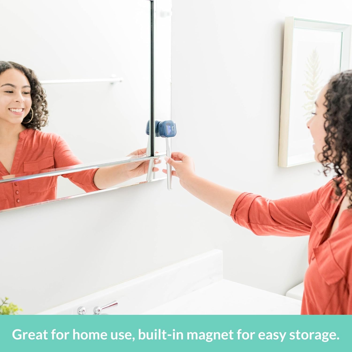 UV-C Toothbrush Sanitizer, Portable Cleaner, Travel Cover, Magnetic Holder, and Rechargeable Case for Any Size Toothbrush, White