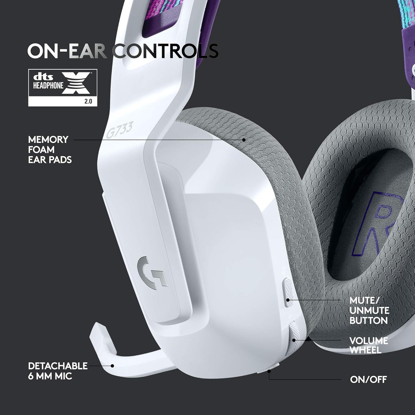 Wireless Lightspeed Gaming G733 Headset+ G305 Mouse Bundle Set