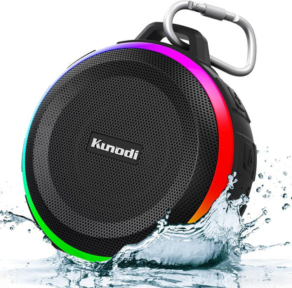 Portable IPX7 Waterproof Bluetooth Shower Speaker with Reinforced Carabiner Clip