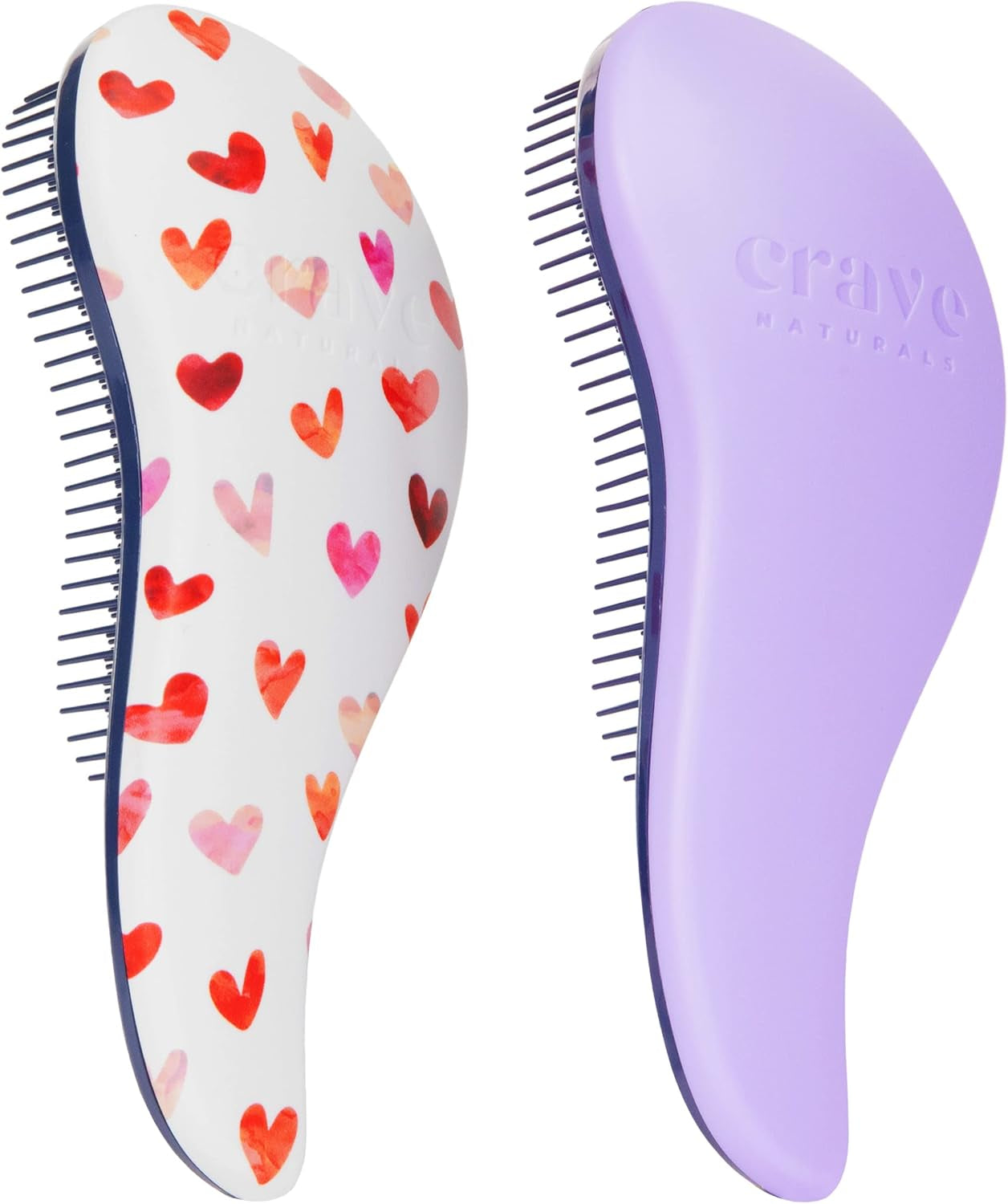 Glide Thru Detangling Hair Brush for Women and Kids - 7.5X3-Inch Hair Detangler Brush for Wet or Dry, Curly and Straight Hair - Ergonomic Design, Detangling, and Styling Comb - Purple