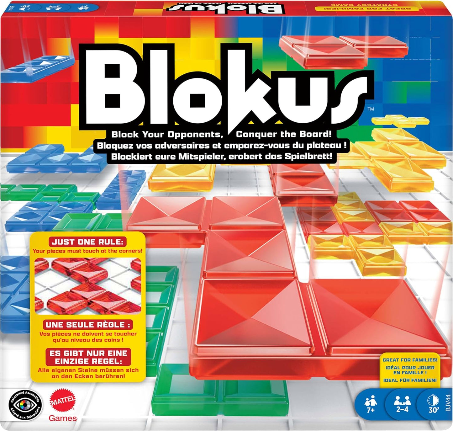 Blokus Strategy Board Game for Kids & Families with Color Blind Accessible Pcs