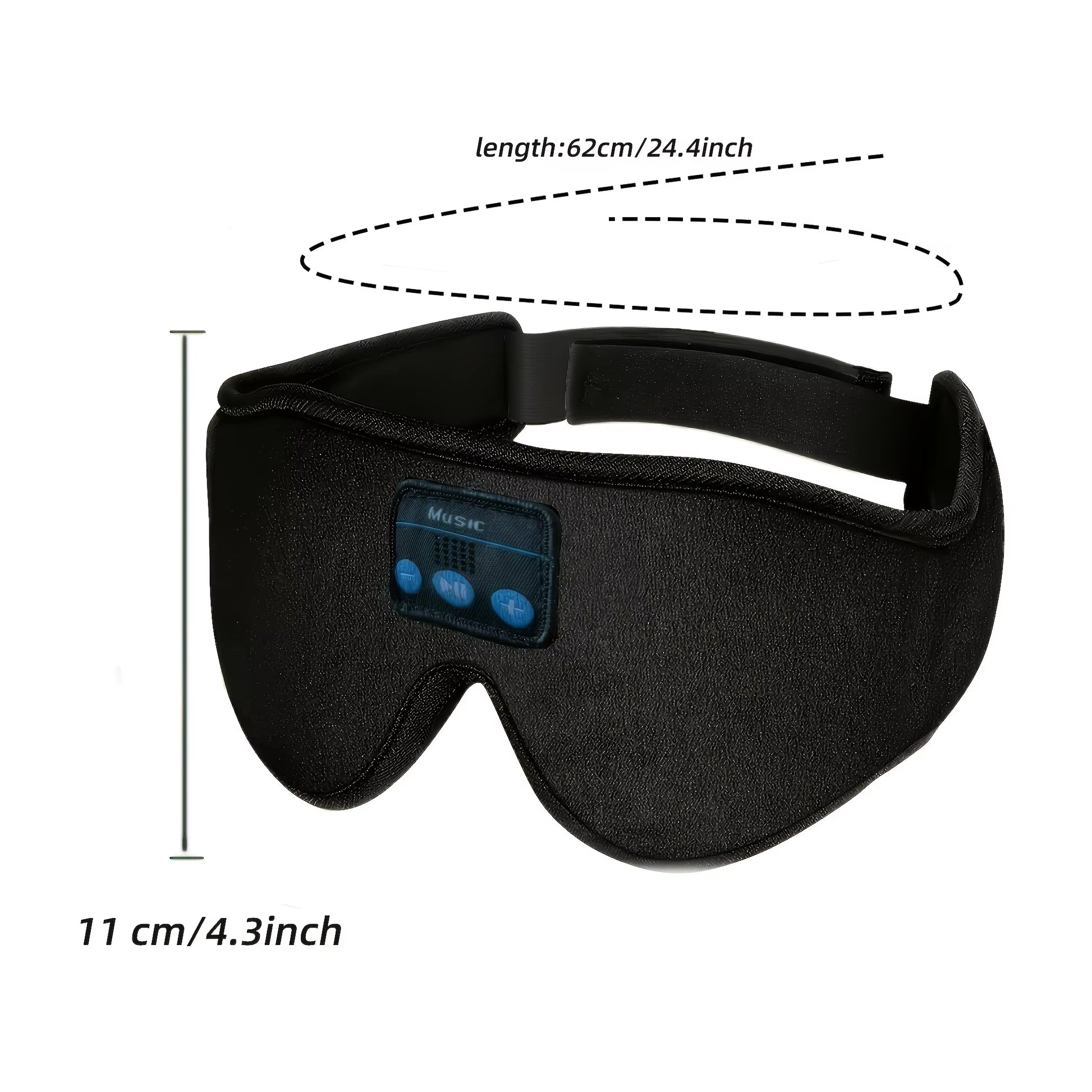 3D Sleep Mask with Bluetooth Headphones for Side Sleepers - Sleep Headphones