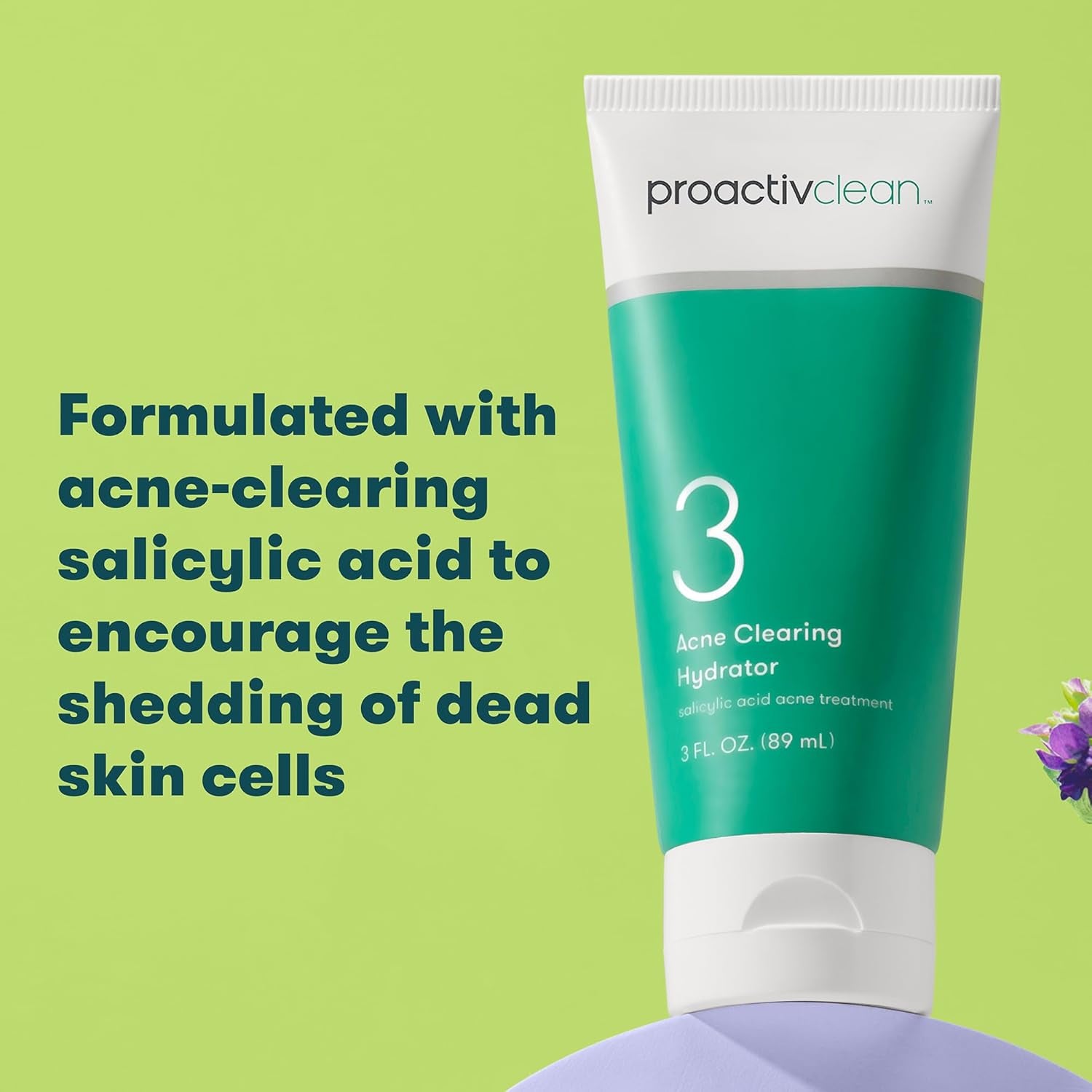 Clean Acne Clearing Hydrator- Gentle Daily Face Moisturizer for Women and Men- Salicylic Acid Acne Treatment Cream Facial Lotion with Hyaluronic Acid and Vitamin E- 3Oz
