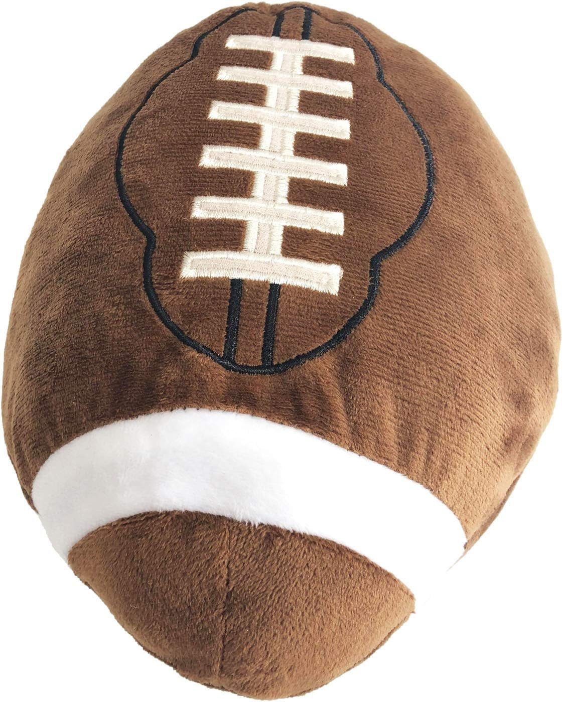 Football Plush Pillow - Fluffy Durable Sports Ball Throw Pillow - Soft Interactive Decoration - 11 Inches