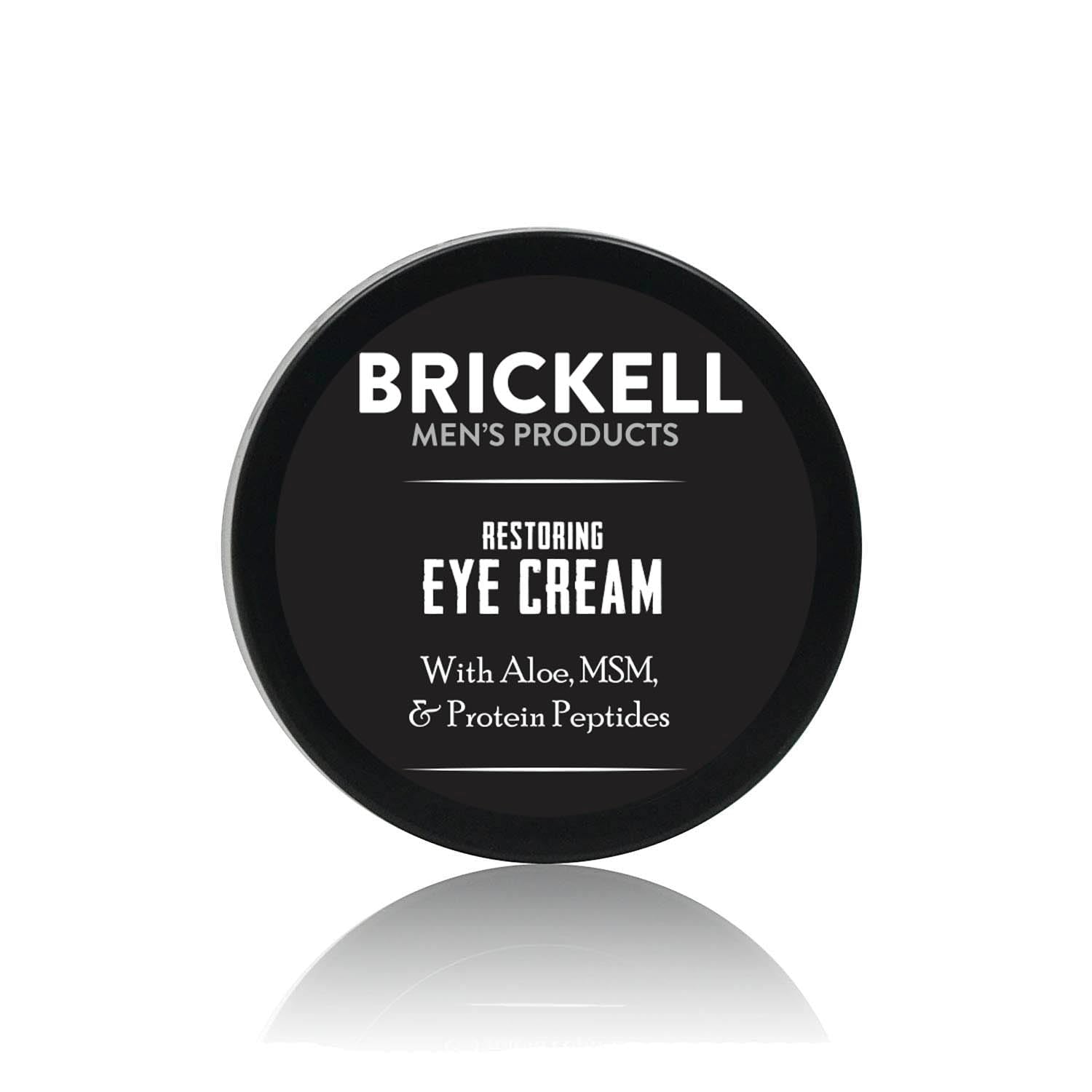 Brickell Men'S Restoring under Eye Cream for Men, Natural and Organic anti Aging Eye Balm to Reduce Puffiness, Wrinkles, Dark Circles, Crows Feet and under Eye Bags, 0.5 Ounce, Unscented