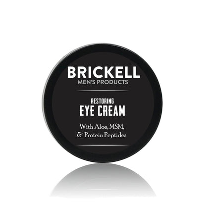 Brickell Men'S Restoring under Eye Cream for Men, Natural and Organic anti Aging Eye Balm to Reduce Puffiness, Wrinkles, Dark Circles, Crows Feet and under Eye Bags, 0.5 Ounce, Unscented