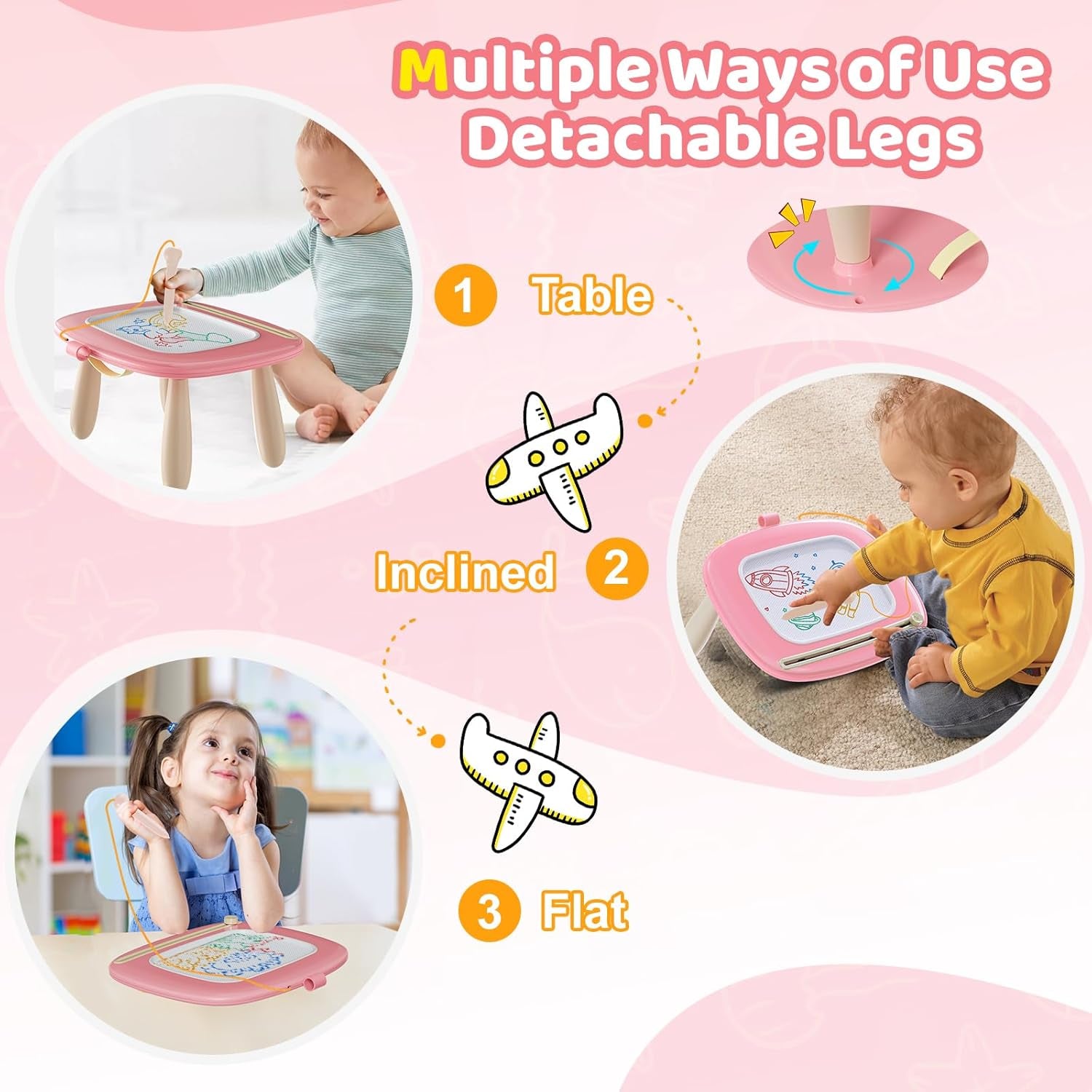 Magnetic Drawing Board Toddler Toys Doodle Sketch Pad for Boys and Girls-Age 1–3