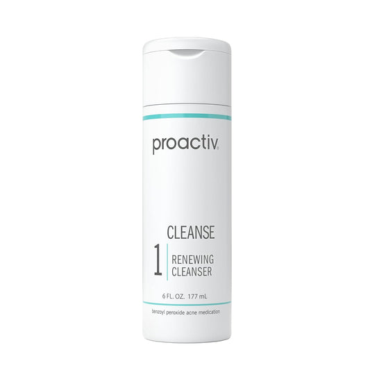 Acne Cleanser - Benzoyl Peroxide Face Wash and Acne Treatment - Daily Facial Cleanser and Hyularonic Acid Moisturizer with Exfoliating Beads - 90 Day Supply, 6 Fl Oz