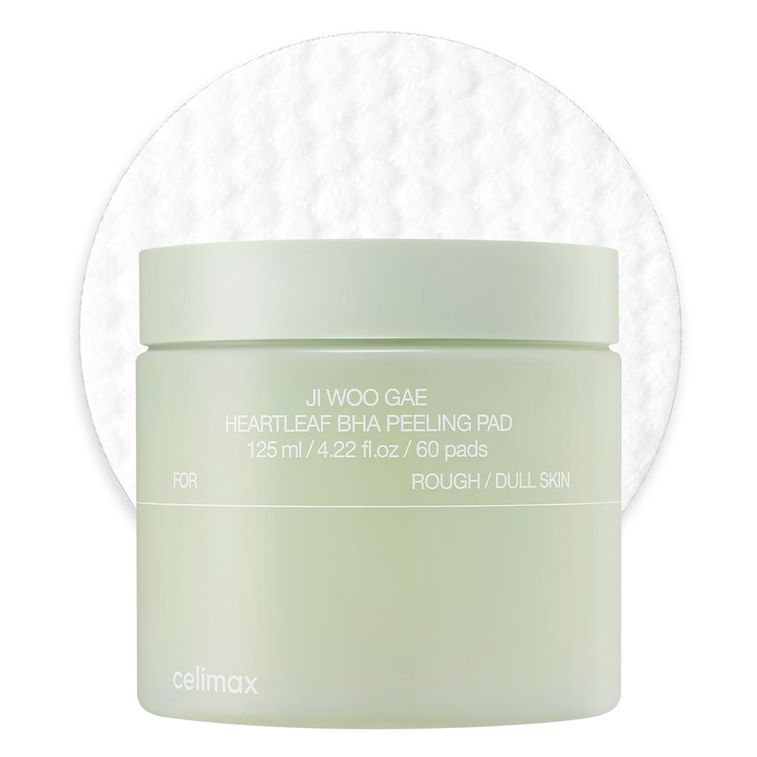 Ji.Woo.Gae Heartleaf BHA Peeling Pad | Pore Care, Exfoliating Double-Side Toner Pads, Facial Peels, Hydrating, Tea Tree, for Acne Prone & Breakouts, Christmas Gift, Stocking Stuffers (60Pads)