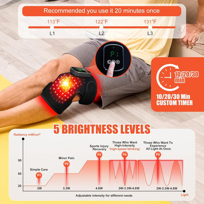 Red-Light-Therapy for Knee near Infrared-Light Heating Device for Body/Joint/Elbow/Shoulder 660Nm&850Nm