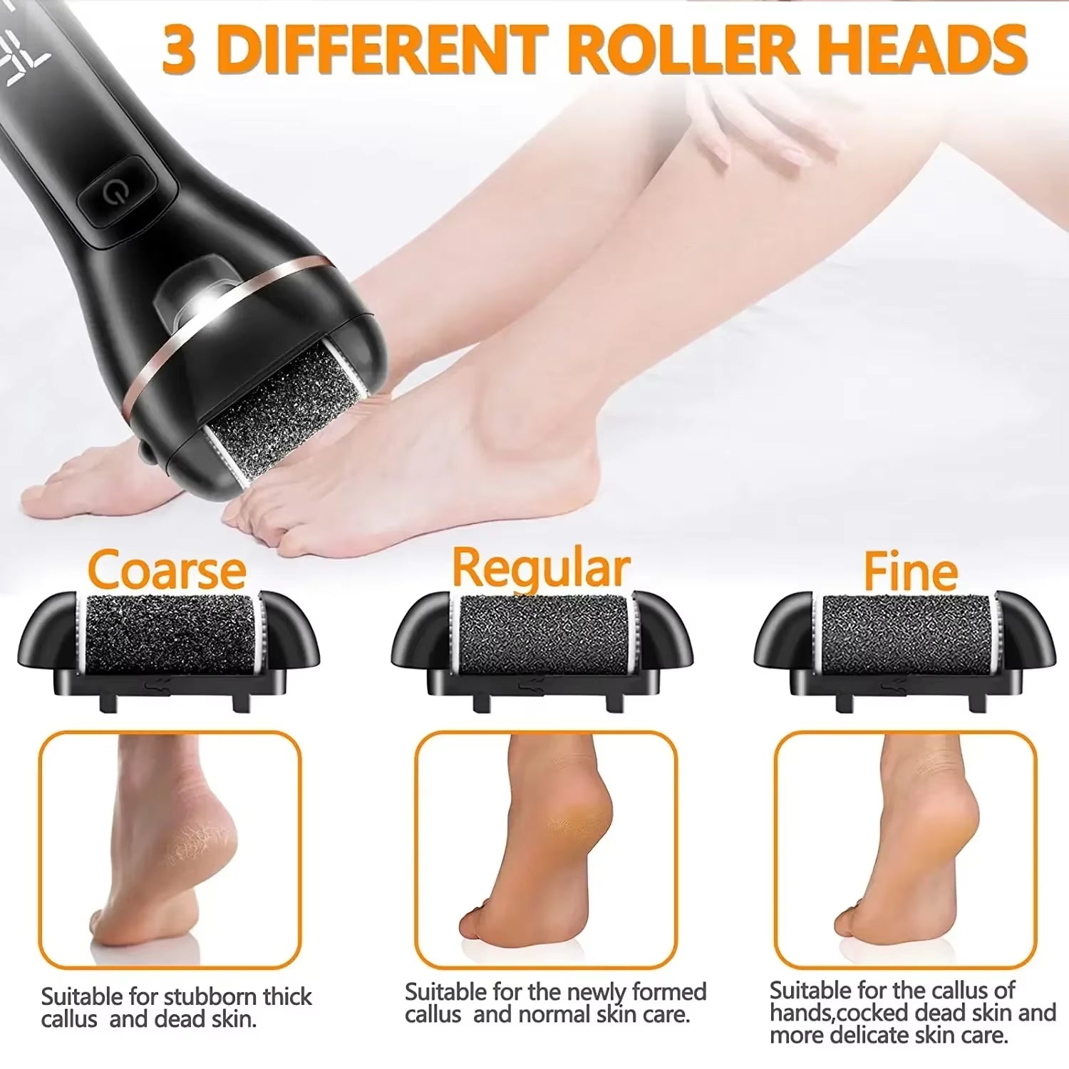 Rechargeable Electric Foot File Callus Remover Machine - Pedicure Device Foot Car, Remove Dead Hard Skin 