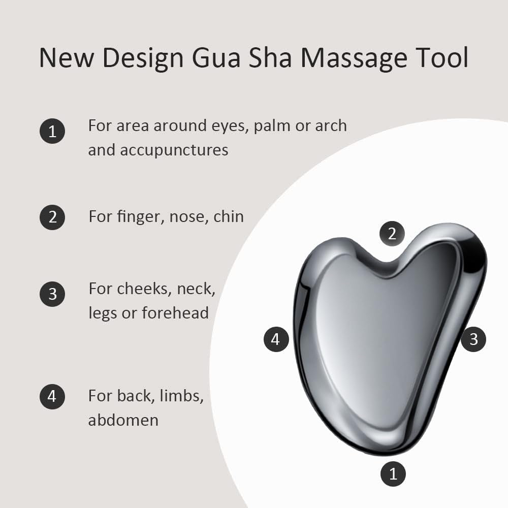Gua Sha Facial Tool - Natural Terahertz Gua sha Board for Spa Acupuncture