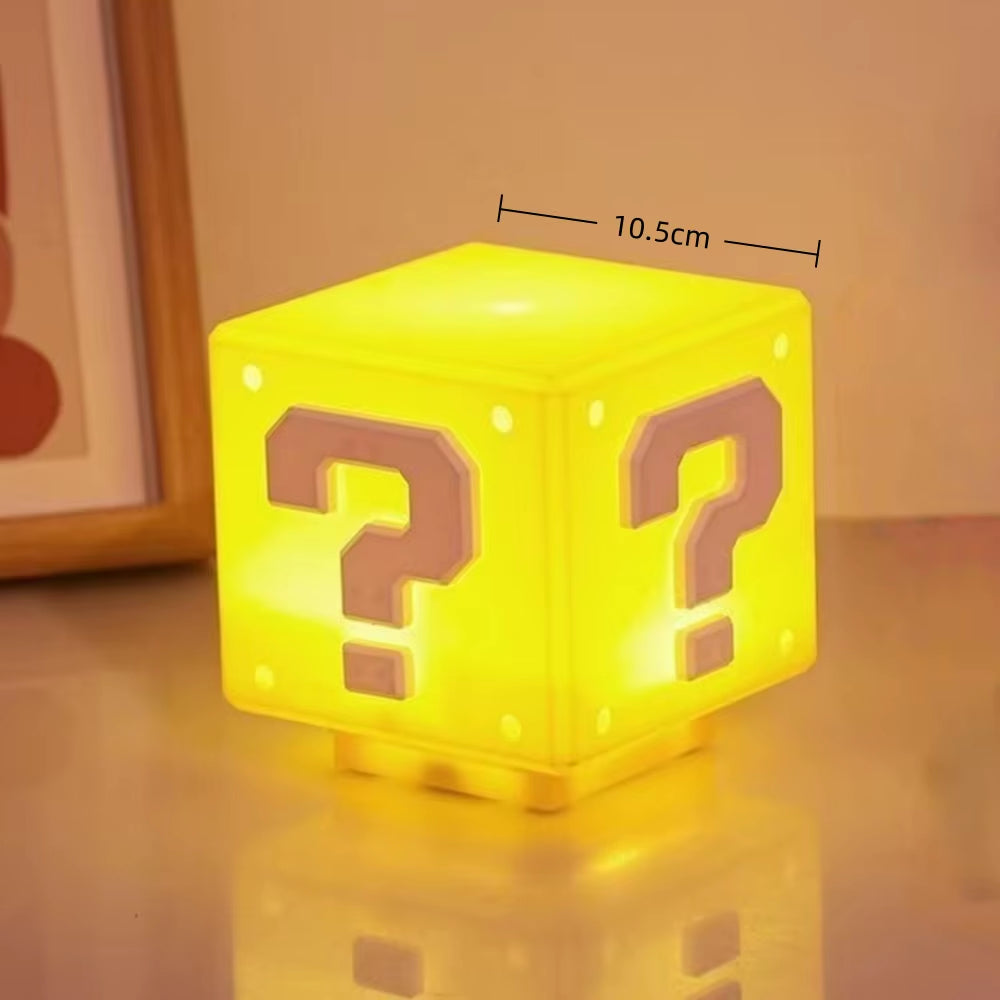 LED Question Mark Brick Night Light with Music USB Charging Desk Lamp Light Birthday X-Mas Gifts