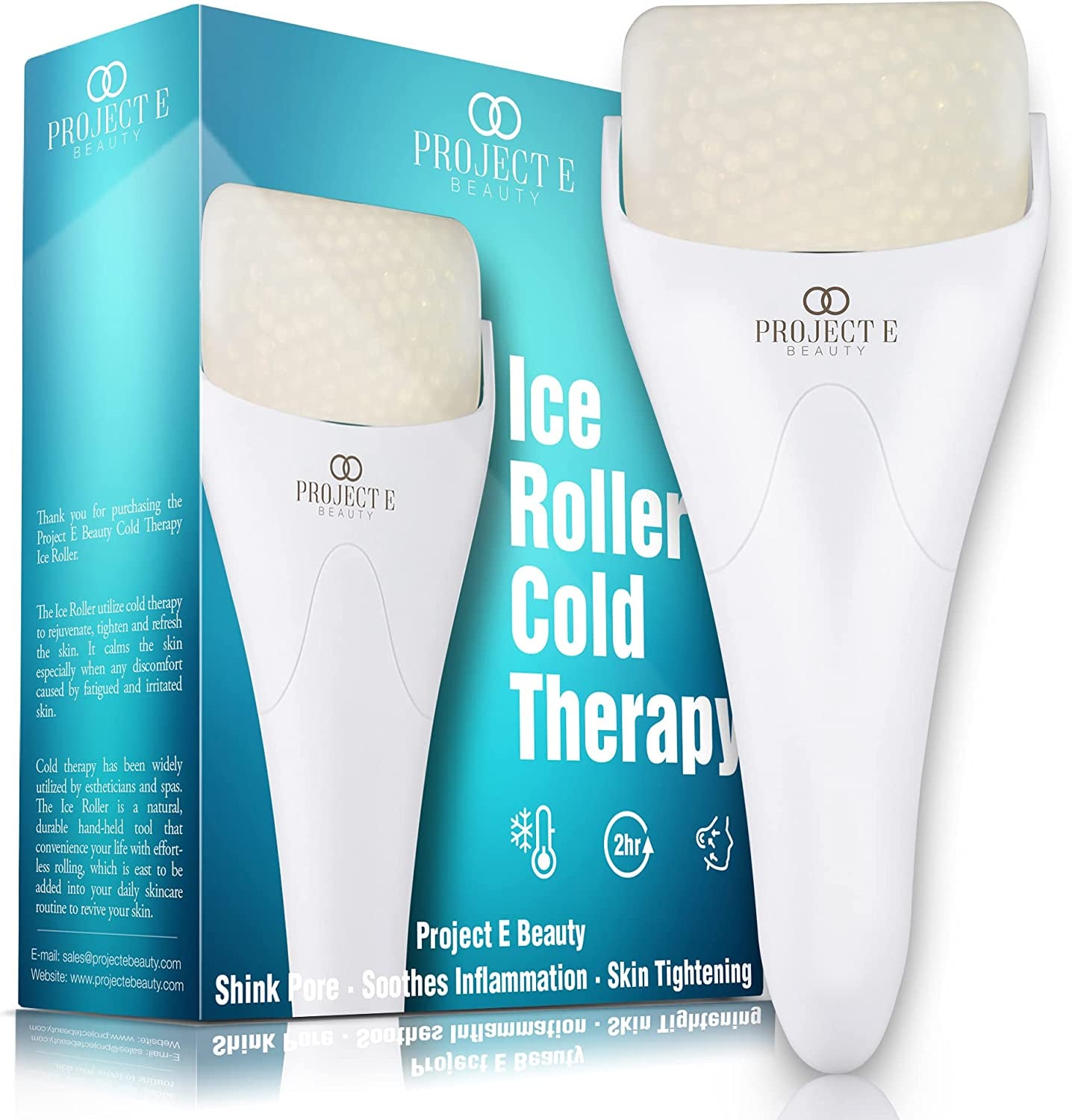 Ice Roller for Cold Therapy | Puffiness and Dark Circle Reduction | Skin Tightening and Firming | Pain Relief for Muscle Soreness and Redness