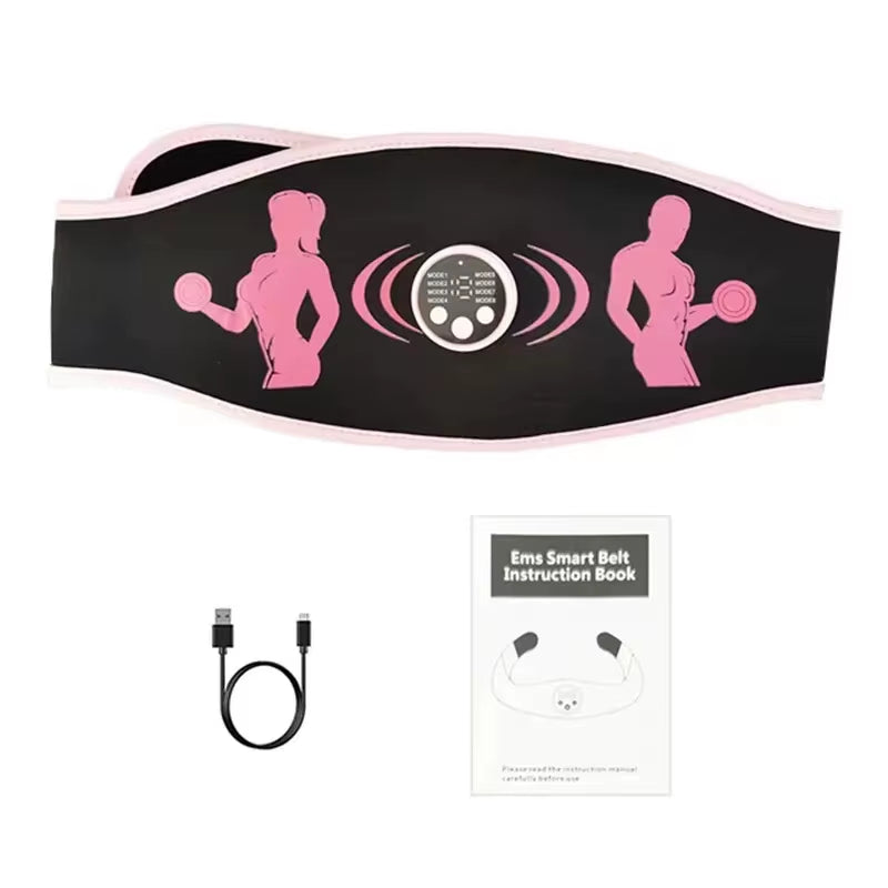 Smart EMS slimming belt tones abs, burns fat & enhances muscle strength for fast fitness results.