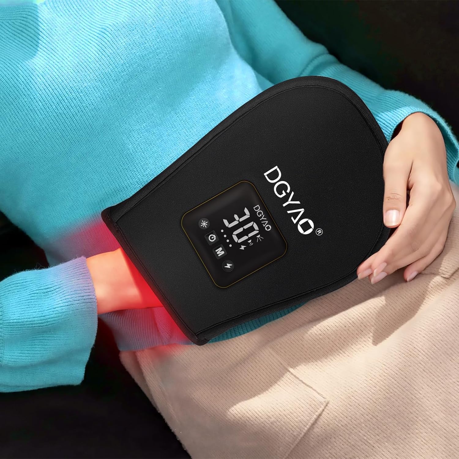 Cordless Red & Infrared Light Therapy for Hand Pain Relief Device with 660Nm Red 850Nm Infrared Light with 4000Mah Battery Portable Pad for Hands Fingers Wrist Joint Stiffness Treatment Gloves