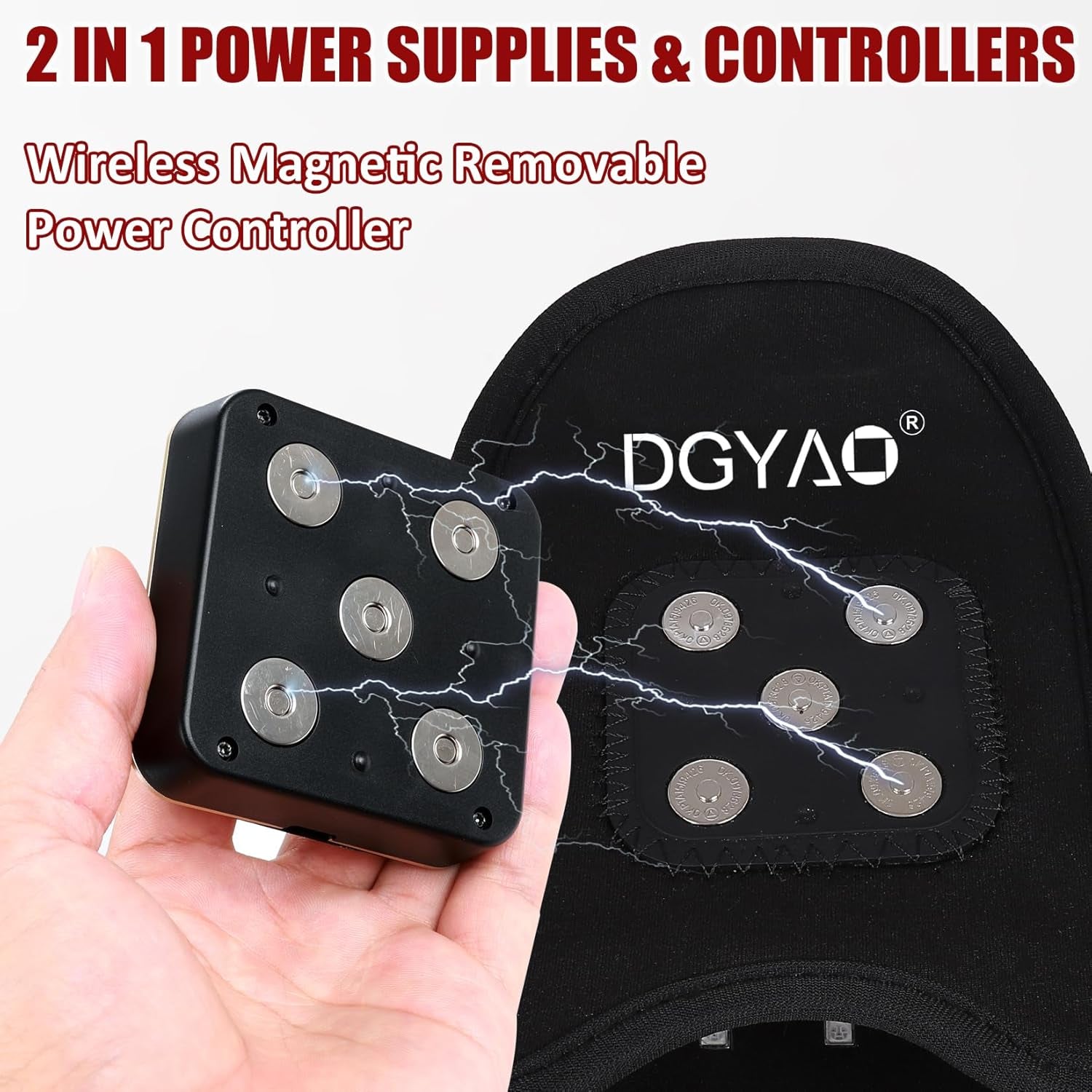 Cordless Red & Infrared Light Therapy for Hand Pain Relief Device with 660Nm Red 850Nm Infrared Light with 4000Mah Battery Portable Pad for Hands Fingers Wrist Joint Stiffness Treatment Gloves