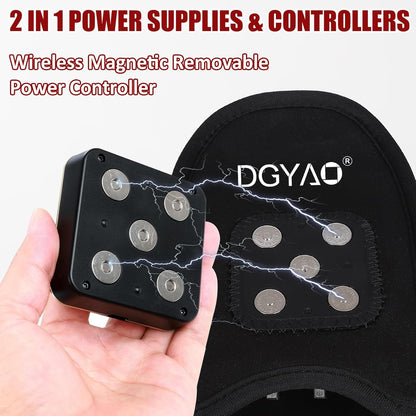 Cordless Red & Infrared Light Therapy for Hand Pain Relief Device with 660Nm Red 850Nm Infrared Light with 4000Mah Battery Portable Pad for Hands Fingers Wrist Joint Stiffness Treatment Gloves