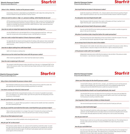 Electric Pressure Cooker - 8L Capacity - Steam Tray, Measuring Cup & Spatula - 11 Preset Cooking Functions