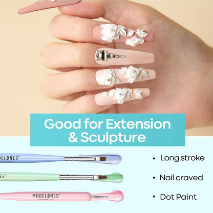 Nail Art Brushes Set - Nail Art Design Pen Painting Tools, Nail Extension Gel Brush, Gel Polish Manicure 