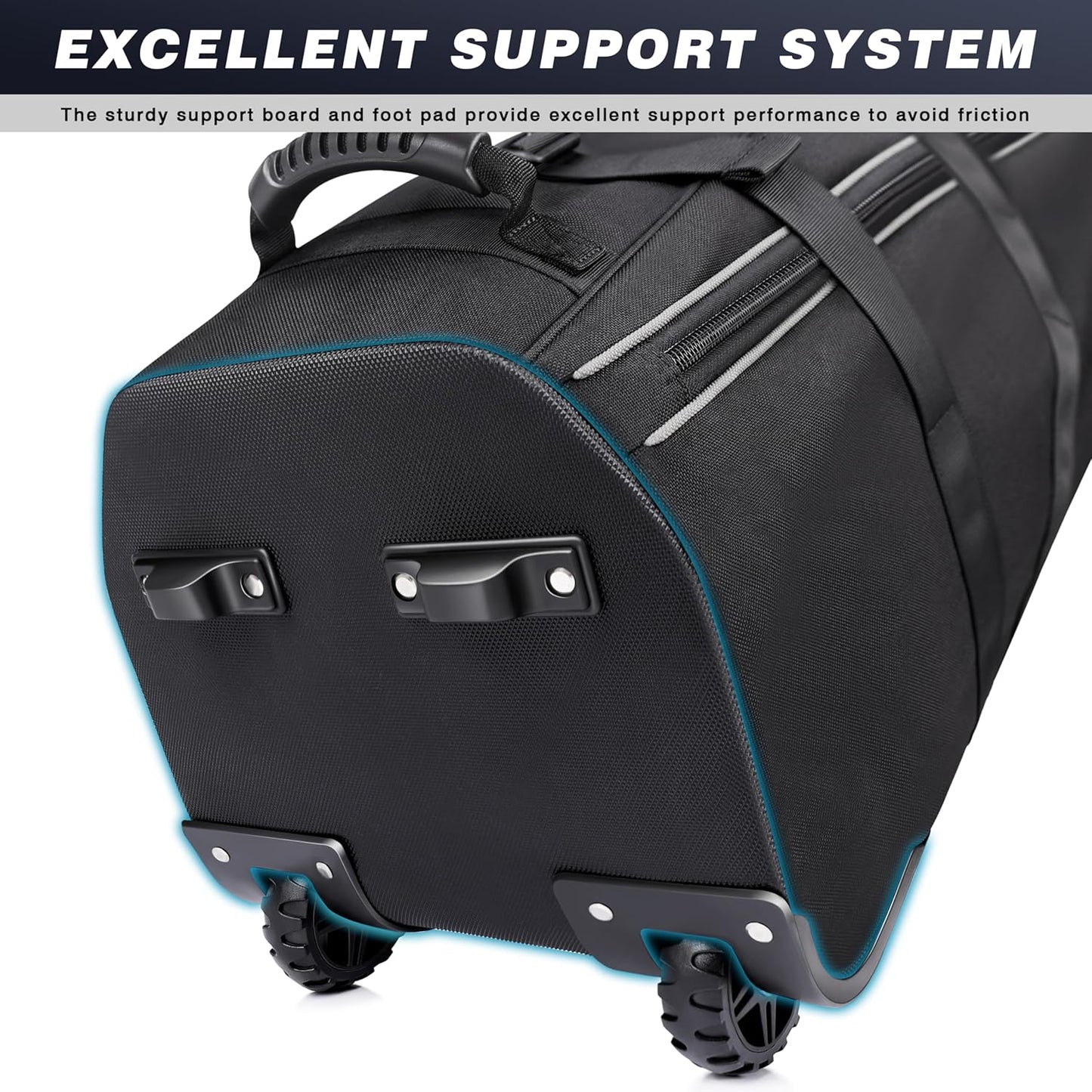 Sturdy Hard Case Golf Travel Bag with Oversized Travel Wheels for Airlines - High Performance 1680D Premium Oxford Fabric Golf Travel Cover