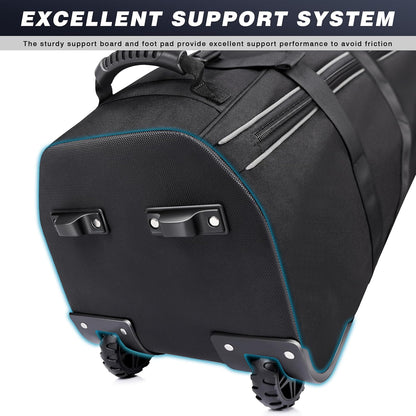 Sturdy Hard Case Golf Travel Bag with Oversized Travel Wheels for Airlines - High Performance 1680D Premium Oxford Fabric Golf Travel Cover