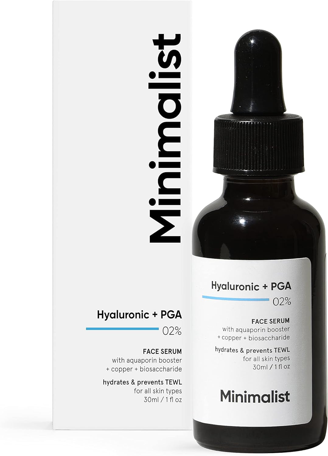 2% Hyaluronic Acid Serum for Intense Hydration,| PGA Serum | Daily Hydrating Face Serum Dry, Normal & Oily Skin 30 Ml / 1 Fl Oz