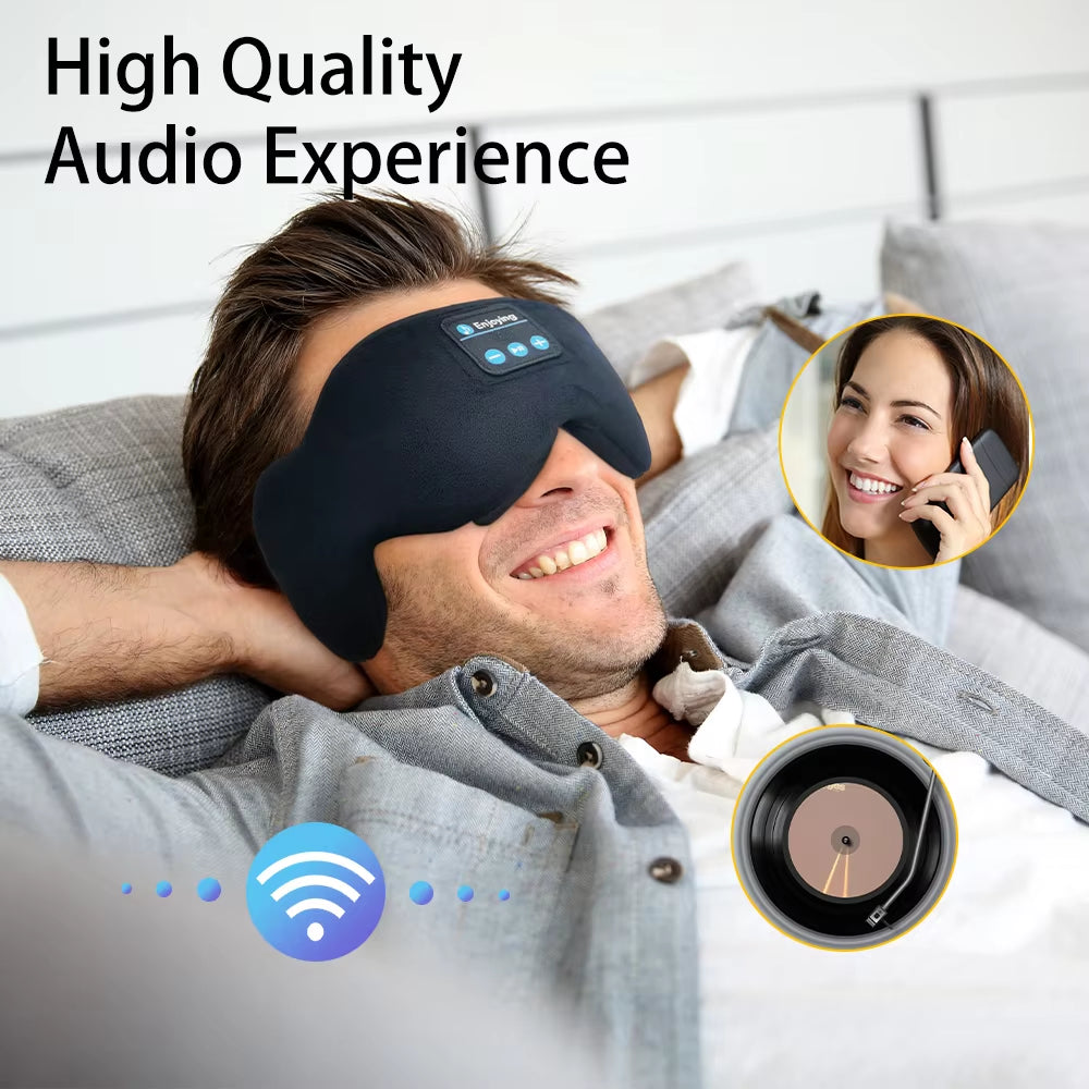 Sleeping Mask - Bluetooth Wireless Eye Mask 5.3 Headphones for Side Sleepers 