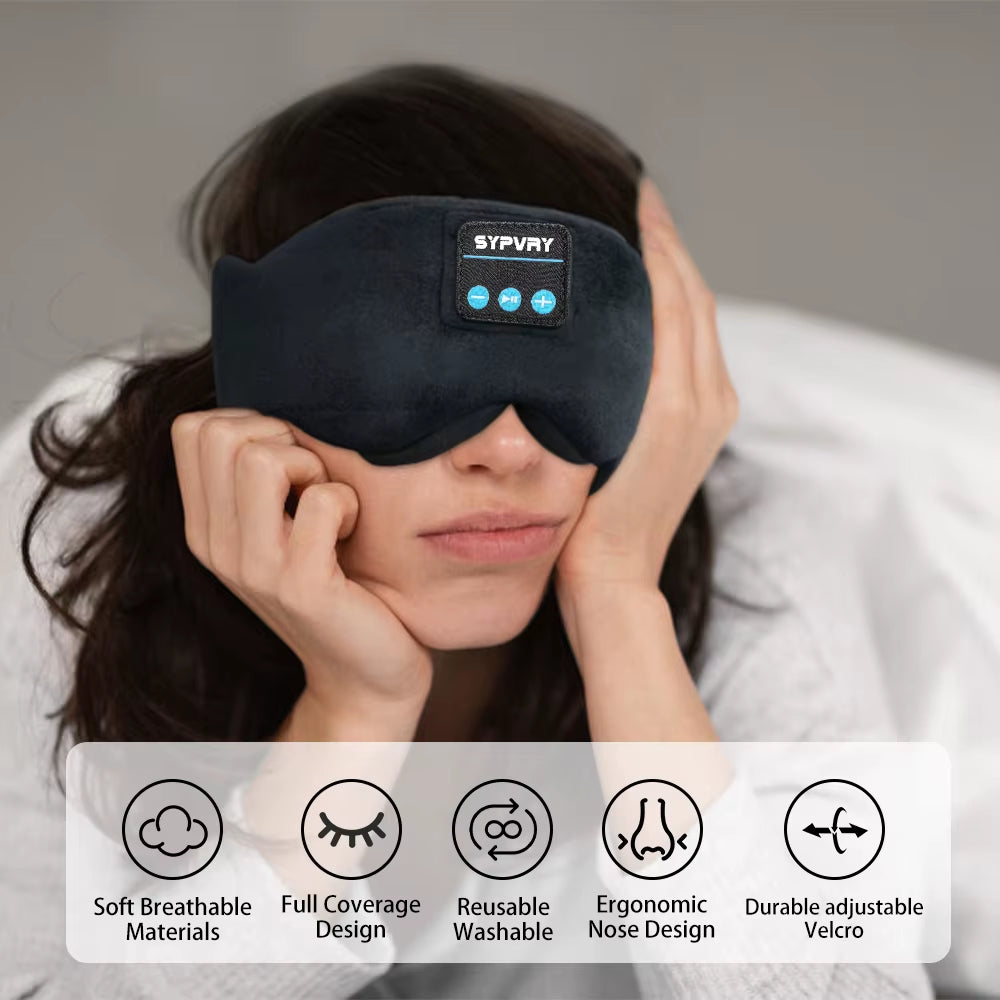 Bluetooth 5.3 Sleeping Mask with Wireless Headphones