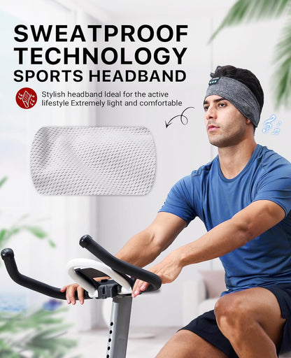 Sleep Headphones Wireless,  Bluetooth Sports Headband Headphones with Ultra-Thin HD Stereo Speakers