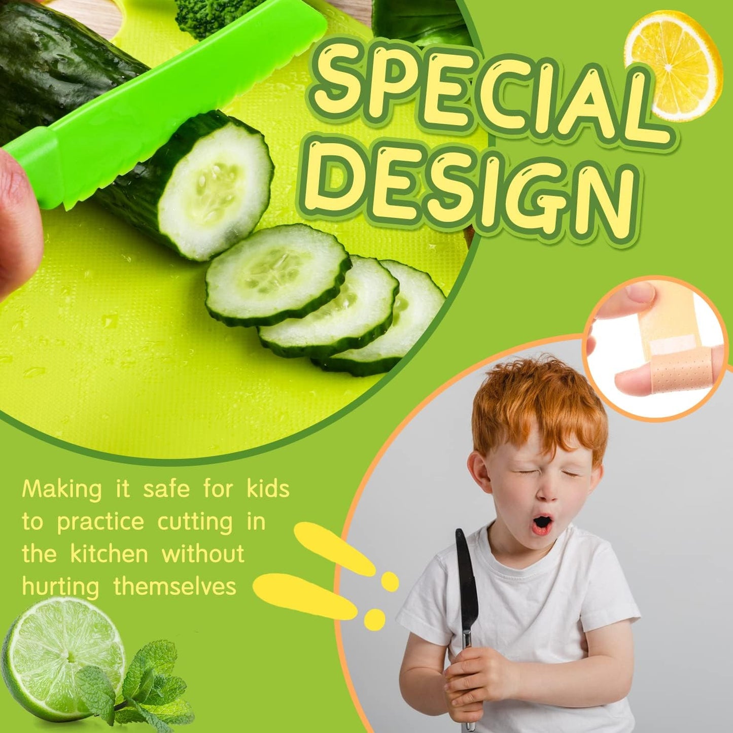 Montessori Kitchen Tools for Toddlers-Kids Cooking Sets Real-Toddler Safe Knives Set (13Pcs)