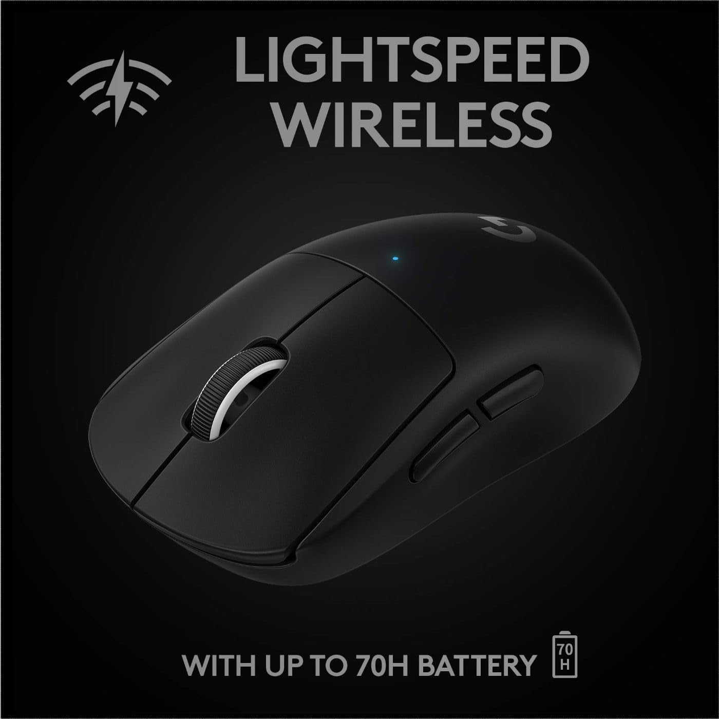 PRO X Superlight Wireless Gaming Mouse, Ultra-Lightweight, Hero 25K Sensor, 25,600 DPI, 5 Programmable Buttons, Long Battery Life, Compatible with Pc/Mac - White