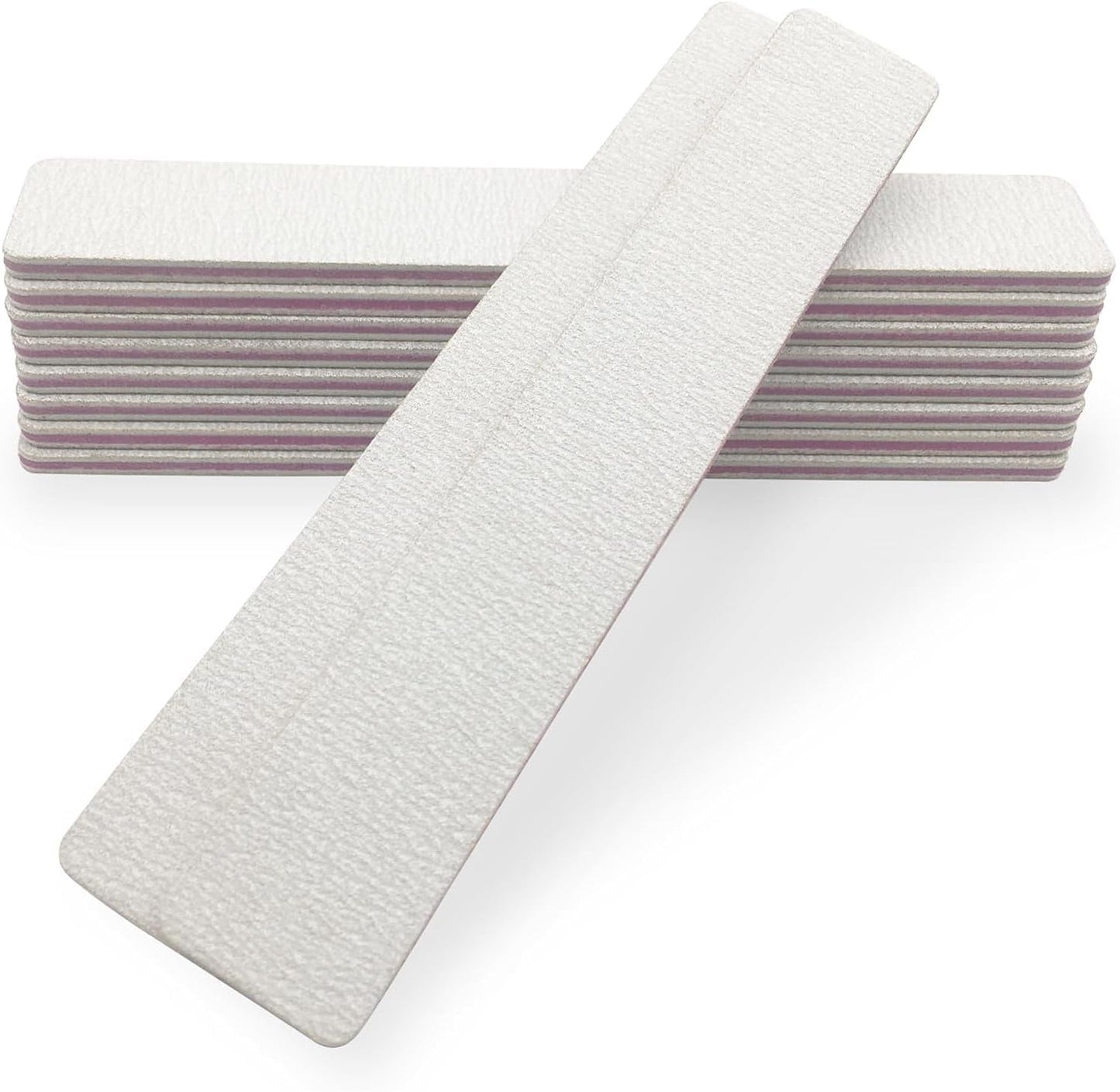 Nail Files Double Sided Professional Manicure Tools Kit 100/180 Grit Washable (12PCS)