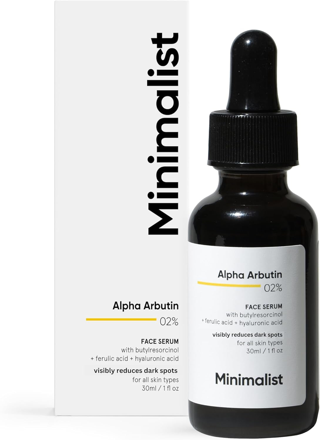  Face Serum - Hyaluronic Acid - Alpha Arbutin 2% for Blemishes, Dark Spots, PIH & Uneven Skin Tone | 30Ml