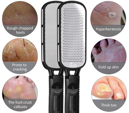 Stainless Steel Professional Foot File and Callus Remover for Effective Dead Skin, Cracked Heel, and Corn Treatment