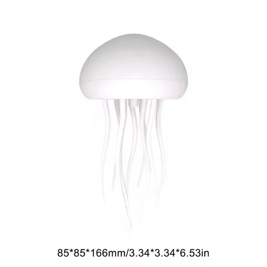 Cartoon Jellyfish Night Light – Rotating Tentacles Bedside Lamp with Type-C Charging