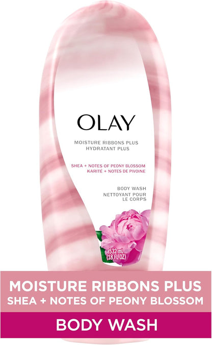 Moisture Ribbons plus Shea + Notes of Peony Blossom Body Wash, 532 Ml