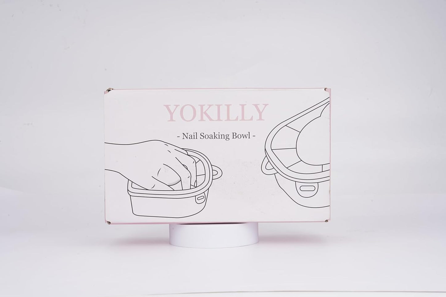 Nail Soaking Bowl Set - Gel Polish and Dip Powder Remover with Triangle Cuticle Peeler and Stainless Steel Cuticle Pusher (Pink)