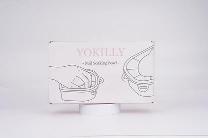 Nail Soaking Bowl Set - Gel Polish and Dip Powder Remover with Triangle Cuticle Peeler and Stainless Steel Cuticle Pusher (Pink)