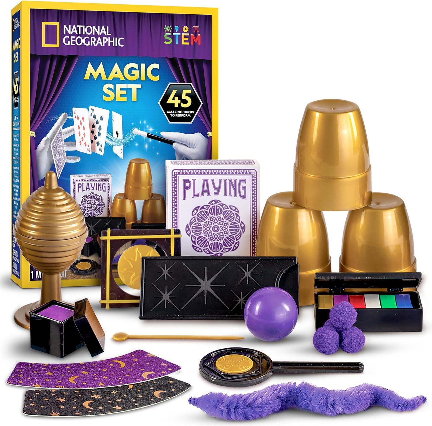 National Geographic Kids Magic Set 45 Tricks - Educational Toy for Boys and Girls