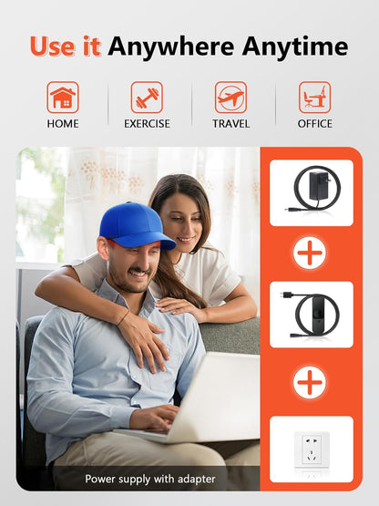 Red Light Hair Growth Cap, Red Light Therapy for Head, Red Infrared Light Therapy 660Nm & 850Nm & 940Nm Wavelength with Timer & Controller