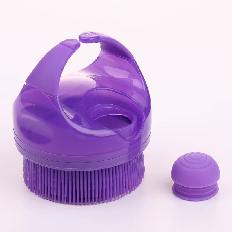 Silicone Body Scrubber Brush – Soft Bristle Bath Brush, Exfoliator & Soap Dispenser Massager