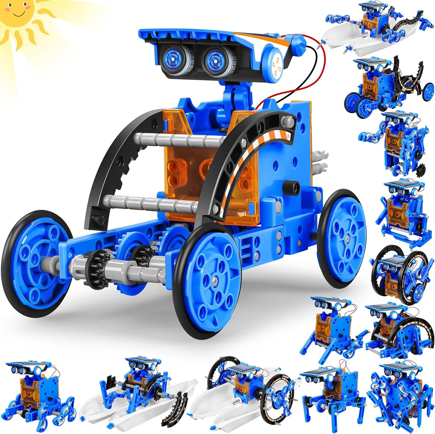 STEM 13-In-1 Education Solar Power Robots Toys for Boys Age 8+ , Educational Toy DIY Science Kits for Kids, Building Experiment Robotics Set Birthday Gifts for 8+ Years Old Boys and Girls .