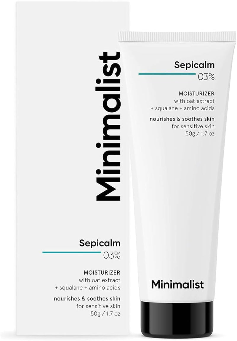 Sensitive Skin Face Moisturizer | Soothes Rosacea, Redness, Acne Irritated Skin | 3% Sepicalm 1.7 Oz / 50 Gm