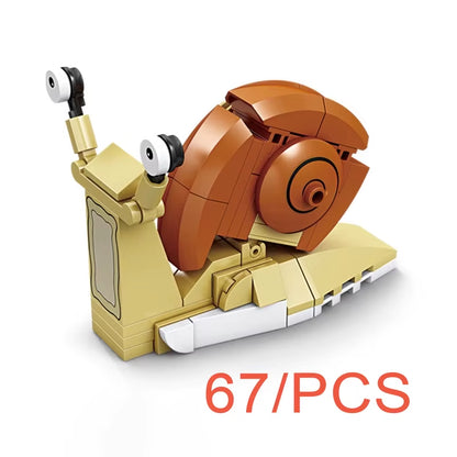 MOC City Creative Building Blocks Accessories Zoo Rhino Lion Kangaroo Wolf Fox Frog Bee Crow Peacock Mini Brick Toy Gifts X021